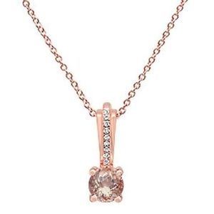 rose gold morganite necklace